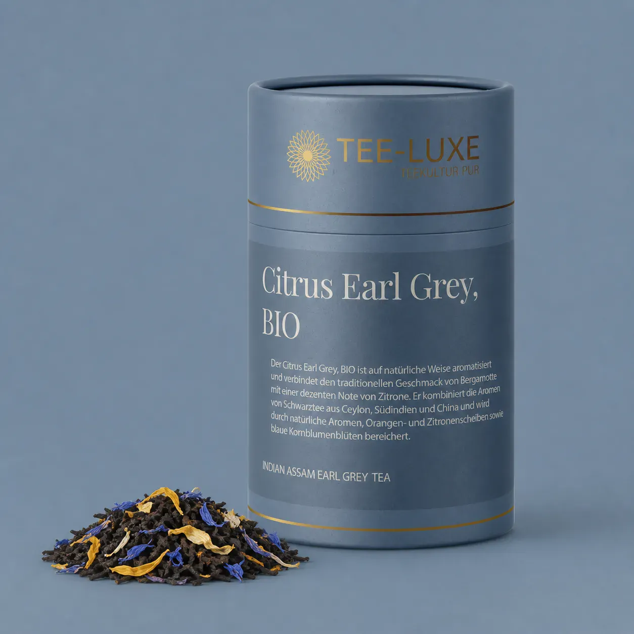 Schwarzer Tee - Citrus Earl Grey, BIO - 100 g - Verpackung mit losem Tee