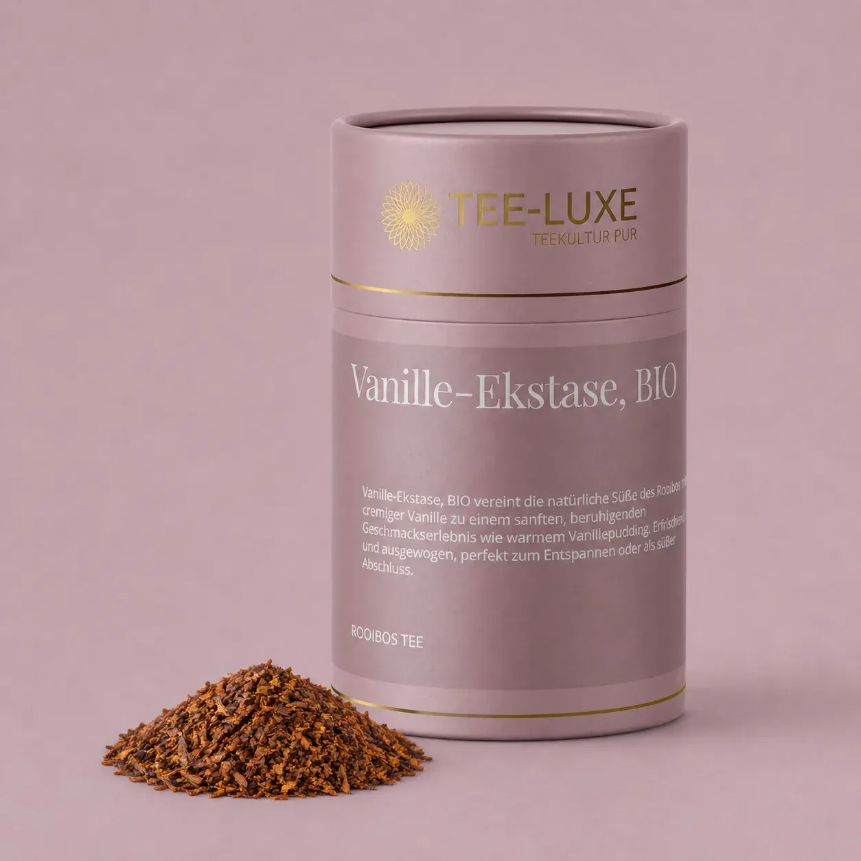 Rooibos Tee - Vanille-Ekstase, BIO - 100 g - Verpackung mit losem Tee
