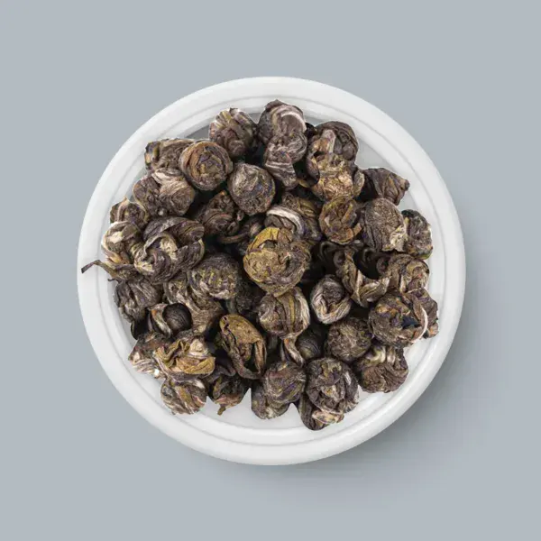 Weisser Tee - Jasmin Drachenperlen, BIO - 140 g - Tee in Schale