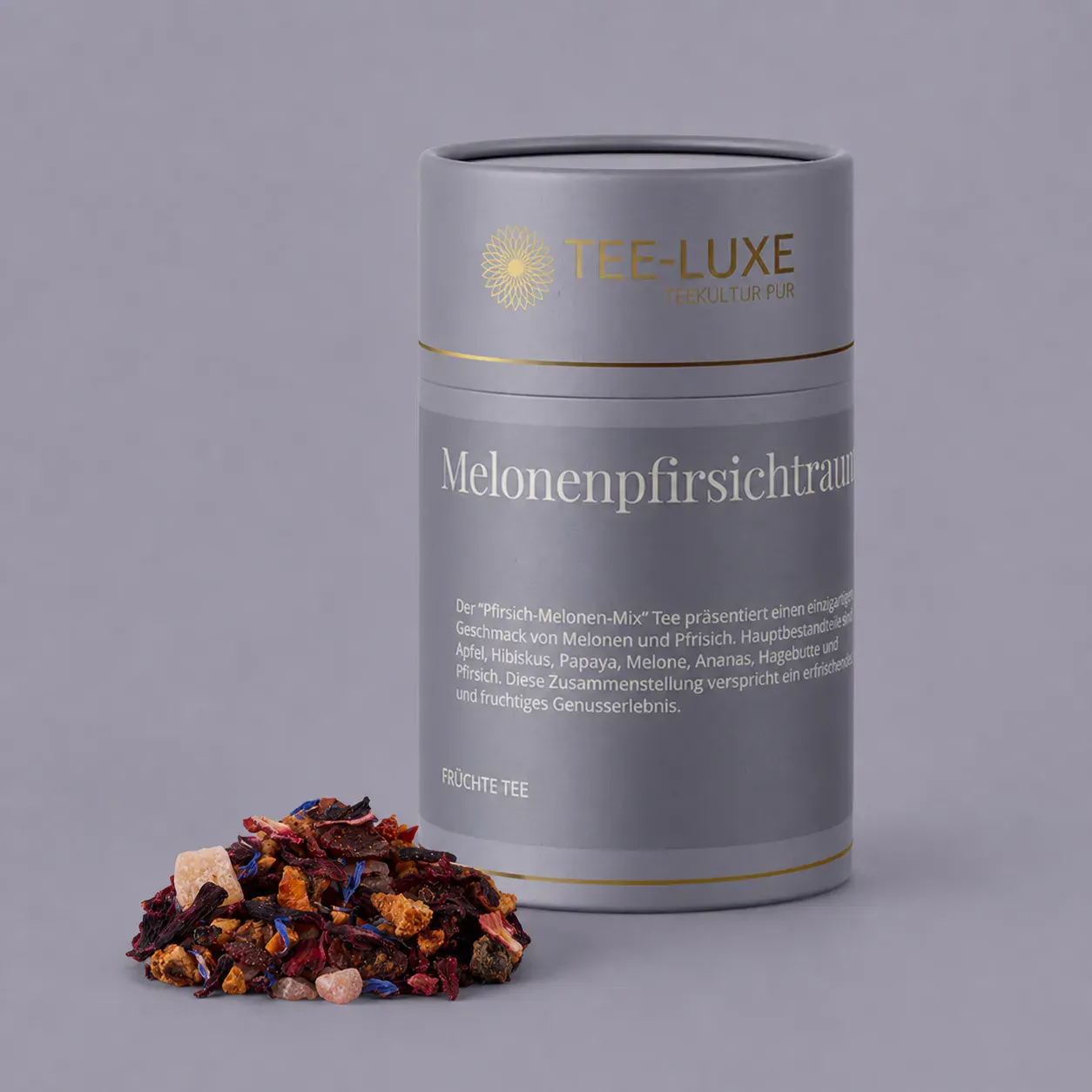 Früchte Tee - Melonenpfirsichtraum - 125 g - Verpackung mit losem Tee