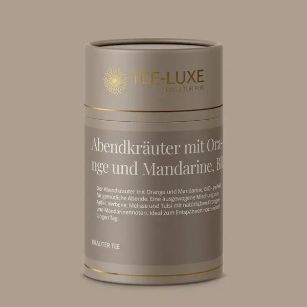 Kräuter Tee - Abendkräuter mit Orange und Mandarine, BIO - 85 g - Verpackung