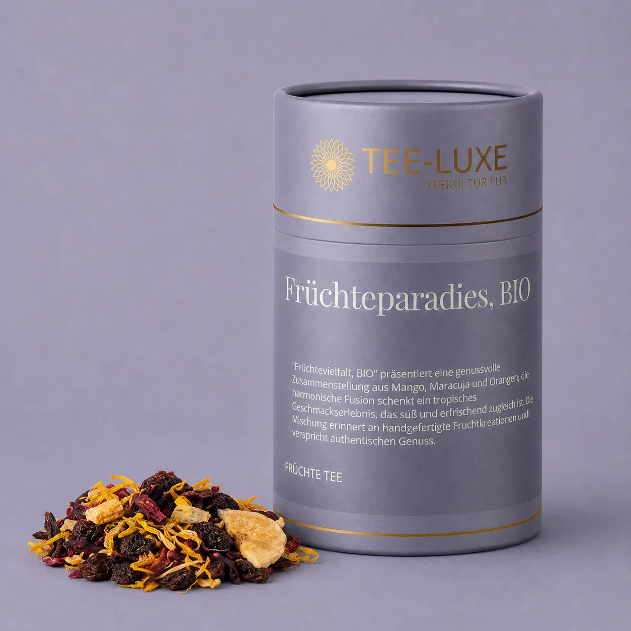 Früchte Tee - Früchteparadies, BIO - 150 g - Verpackung mit losem Tee
