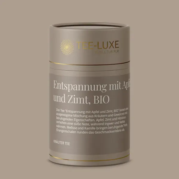 Kräuter Tee - Entspannung mit Apfel und Zimt, BIO - 100 g - Verpackung