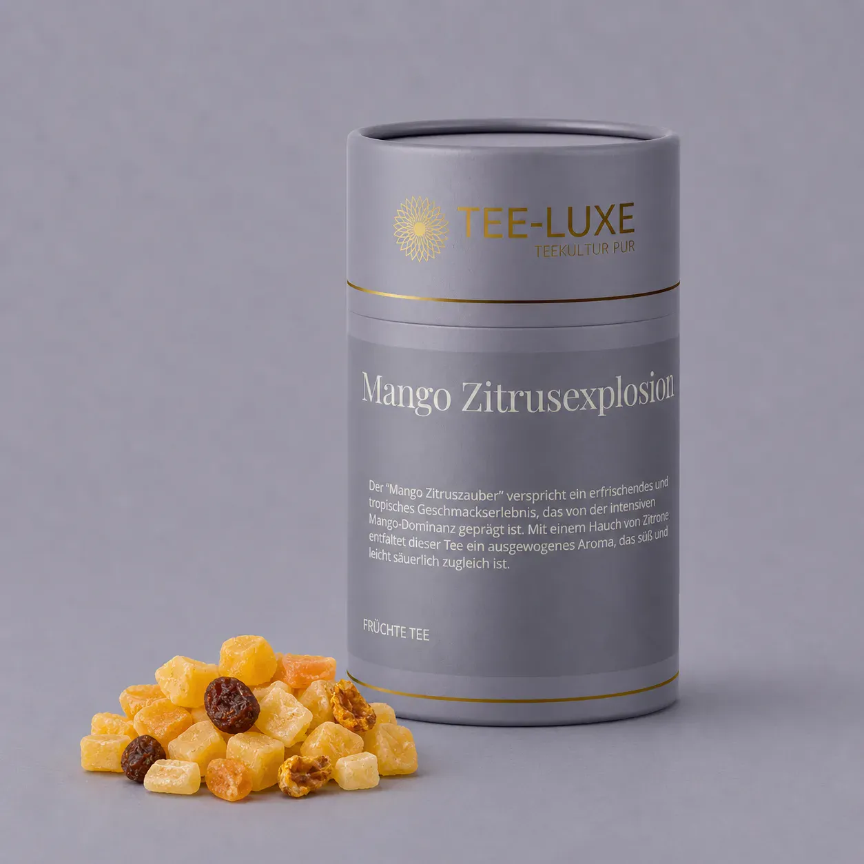Früchte Tee - Mango Zitrusexplosion - 220 g - Verpackung mit losem Tee