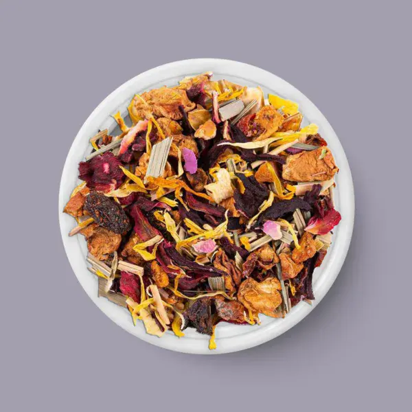 Früchte Tee - Granatapfel-Mango-Genuss - 75 g - Tee in Schale