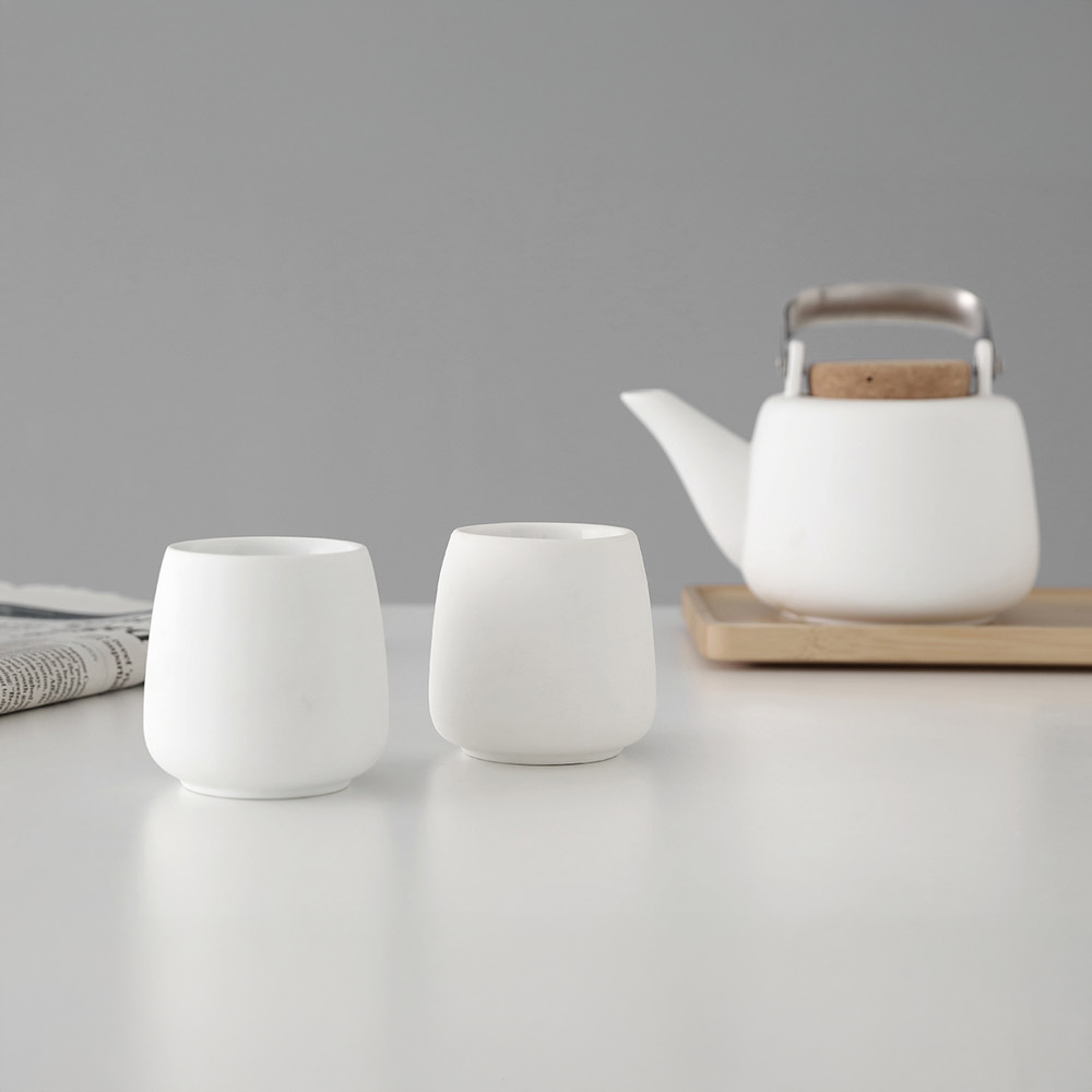 Doppelwandige Teetasse, 60ml, 2er-Set, in Weiß – Bild 2