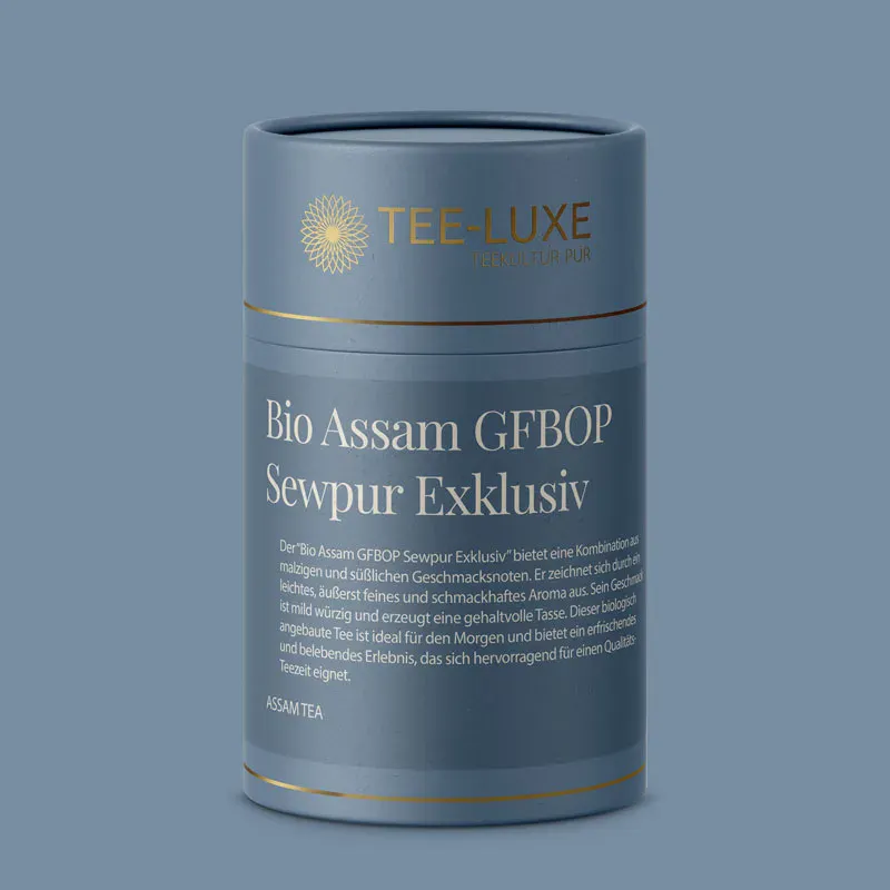 Schwarzer Tee - Bio Assam GFBOP Sewpur Exklusiv - 100 g - Verpackung