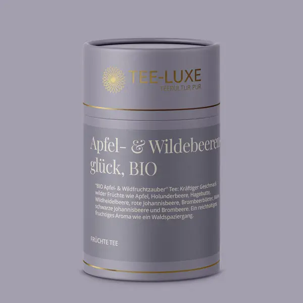 Früchte Tee - Apfel- & Wildebeerenglück, BIO - 110 g - Verpackung