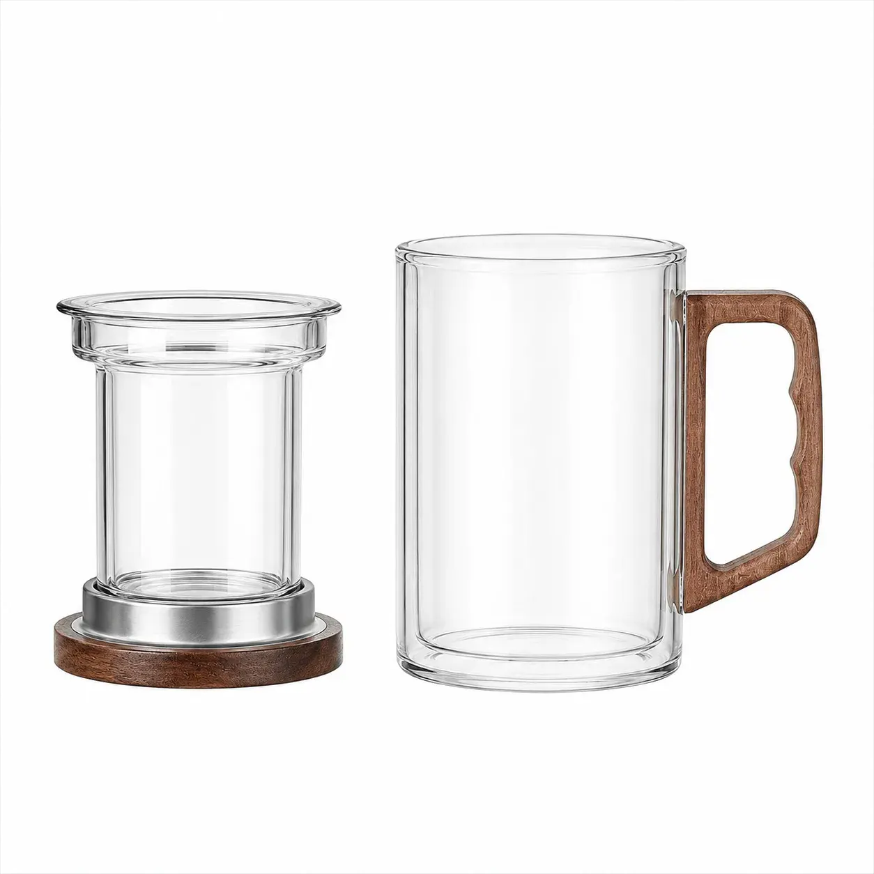 Borosilikatglas-Teetasse Clara mit herausnehmbarem Teesieb